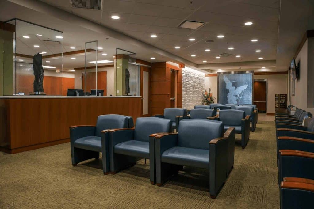 The waiting room at St. Michael's Eye & Laser Institute in Largo